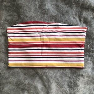 Forever 21 Multicolored bando/tube top Medium Stretchy Vacation Summer Beach